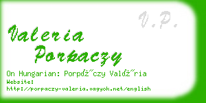 valeria porpaczy business card